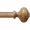Wood Curtain Rods for Windows 72 to 144 Inch(6-12ft),1 Inch Heavy Duty Curtain Rod with Imitation Wood Grain Finials, Boho Adjustable Drapery Rods of Window Treatment