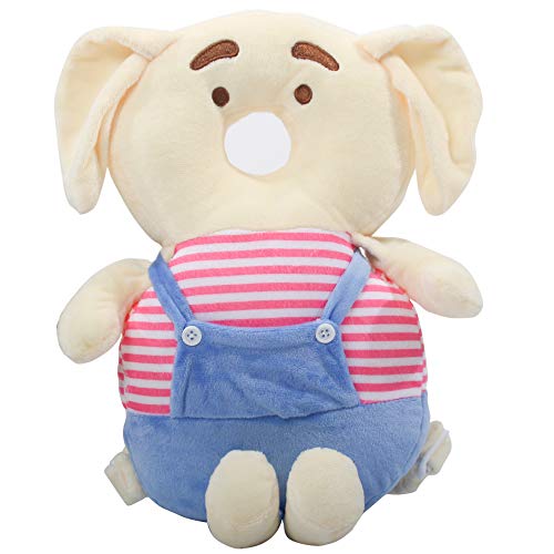 Nanshu Baby Toddlers Pig Head Protective Pillow, Adjustable Infant Safety Pad for Baby Walkers Protective Head and Shoulder Protector,Suffed Animal Pillow 12‘’