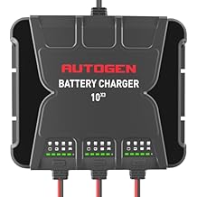 3-Bank Smart Marine Battery Charger, 12V 30A (10A/Bank) Waterproof Onboard Boat Charger, Battery Maintainer and Desulfator for Deep-Cylce, AGM and Lithium(LiFePO4) Batteries