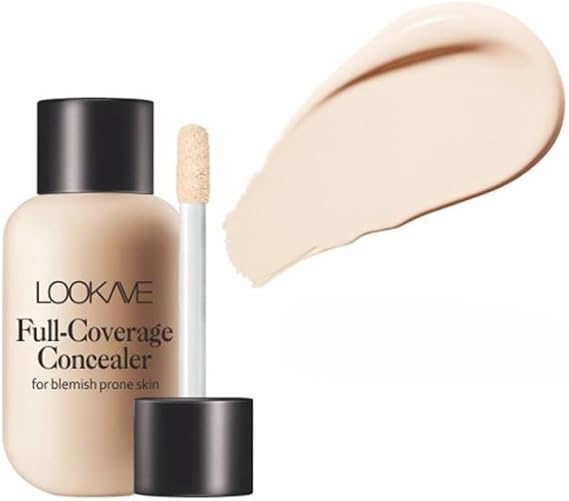 Concealer Liquid, Small Milk Bottle, Long-Lasting Natural Foundation Liquid, Concealer Cream, Contouring Liquid, Sunscreen (LIGHT)