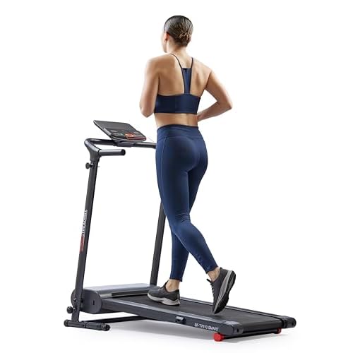 Sunny Health & Fitness Smart Slim Treadmill, Under DeskOffice, Walking Pad with Optional SunnyFit App Enhanced Connectivity