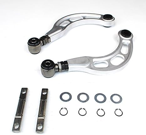 Godspeed AK-043-SILVER-A Adjustable Rear Camber Arm, Silver, Set of 2, compatible with Honda Civic 2006-15