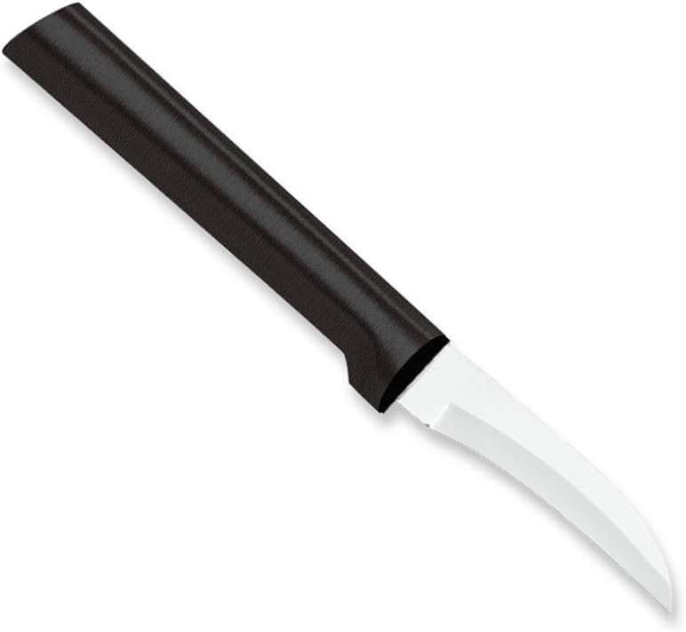 Rada Cutlery Curved Paring Knife Blade Stainless Steel Resin USA, 6-18 Inch, Black handle