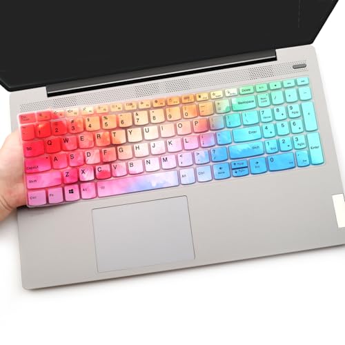 Keyboard Cover for Lenovo V15 Series 15.6, Lenovo IdeaPad 1IdeaPad 1i 15.6 inch Laptop 15ADA07 15IAU7 15ALC7 15IJL7, New Lenovo IdeaPad 1 15AMN7 15IGL7 15.6 Laptop-Colorful