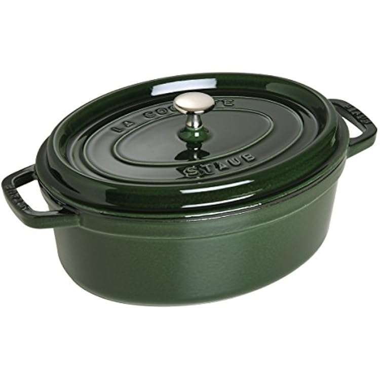 STAUB Cast Iron RoasterCocotte, Oval 31 cm, 5.5 L, BasilGreen
