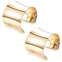 RIOSO 2 Pcs Cuff Bangle Bracelet for Women Open Wide Wire Bracelets Adjustable Wrist Cuff Wrap Bracelet