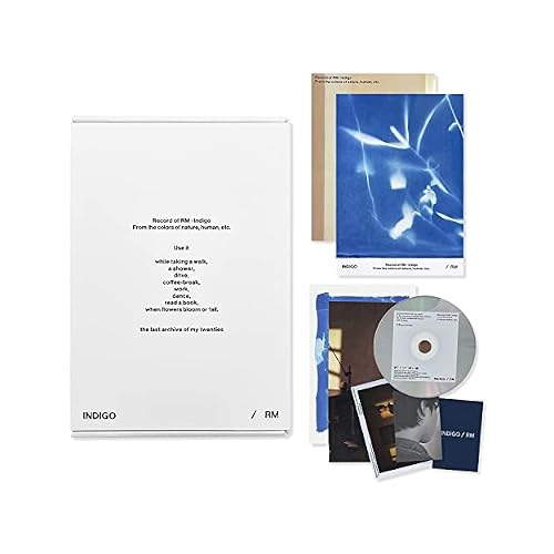 RM of BTS - [Indigo] (Book Edition) Outer Box + Book + CD + Postcard + Photocard + Fabric Card + Instant Photo + Folded Poster + 2 Extra Photocards