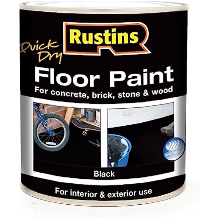 RUSTINS Floor Paint Black 1L