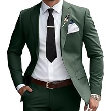 Mens Suits Slim Fit 2 Piece Wedding Prom Tuxedo Classic Blazer Jacket Pants Set
