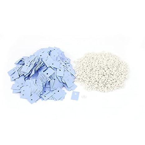 1000pcs TO-220 Bushing Washers + 1000pcs TO-220 Silica Gel Sheet with Heatsink Insulator Pads