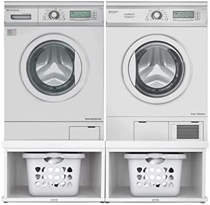Ivation | Wooden Laundry Pedestal for Washer & Dryer, Made to Fit All Machines - Whirlpool, LG, GE, Samsung, and More, Made of Durable Solid Wood Material, 33.86 x 29.92, 2 Pack