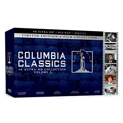 Columbia Classics 4K Ultra HD Collection Volume 3 (It Happened One Night / From Here to Eternity / To Sir, With Love / The Last Picture Show / Annie (1982) / As Good As It Gets) ? 4K Ultra HD + Blu-ray + Digital - 4K + Blu-ray + Digital