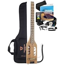 Traveler Guitar Ultra-Light Acoustic Guitar | Portable Acoustic-Electric Guitar | Full 24 3/4" Scale with Custom Gig Bag | DAddario Phosphor Bronze Acoustic Guitar Strings and D'Addario Accessory Set