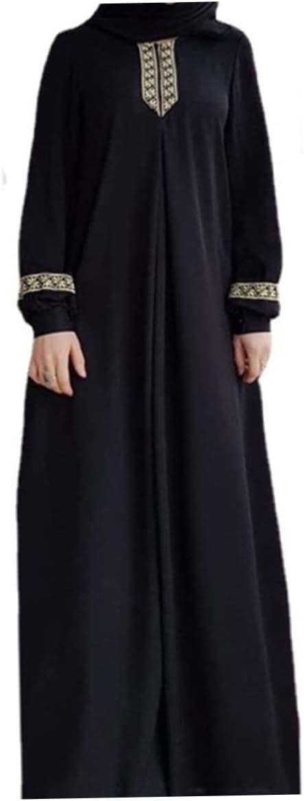 Muslim Dress Plain Loose Prayer Robe Ramadan Jilbab Print Islamic Clothes for Women, Prayer Dress for Muslim Women
