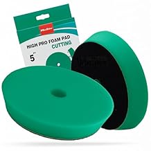 Maxshine 5 Universal High Pro Heavy Cutting Foam Pad Compatible with DA & Rotary Polishers Professional Detailing Pad for Aggressive Paint Correction Washable & Reusable Hook & Loop Backing