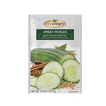 Mrs. Wages Sweet Pickles Quick Process Mix, Quick and Easy, Simple-To-Use, Simple Homemade Pickles, Sweet Traditonal Pickle Flavoring, 5.3 oz Packet (Value Pack of 6)