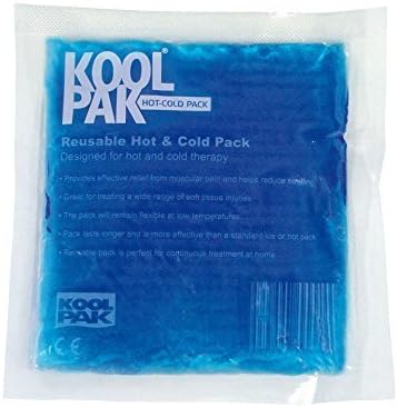 Koolpak 5 x Reusable Hot & Cold Gel Pack 13 x 14cm – Microwave Heat Pad & Freezer Ice Pack – Small Compress for Sprains, Swelling, Period Pain & Sports Injuries – Clear Gel