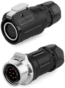 CNLINKO 9 Pin M16 Size Power Industrial Circular Connector, Female Plug & Male Receptacles, Cable to Cable Connection, Outdoor Waterproof IP67, Easy Plug and Pull, AC DC Signal