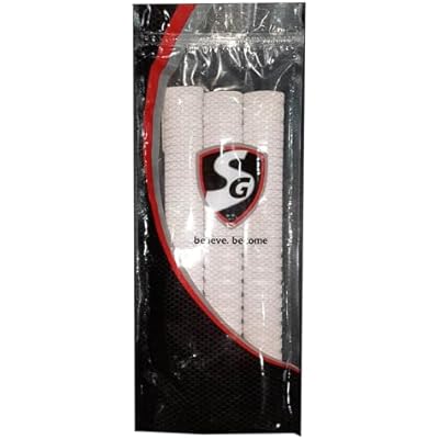 Sg White Hexa Cricket bat Grip Pack of 3