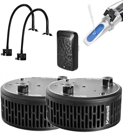 Kessil Two A360XE Tuna Blue LED Lights, WiFi Dongle, Two Goosenecks & Reefractometer Bundle (6 Items)