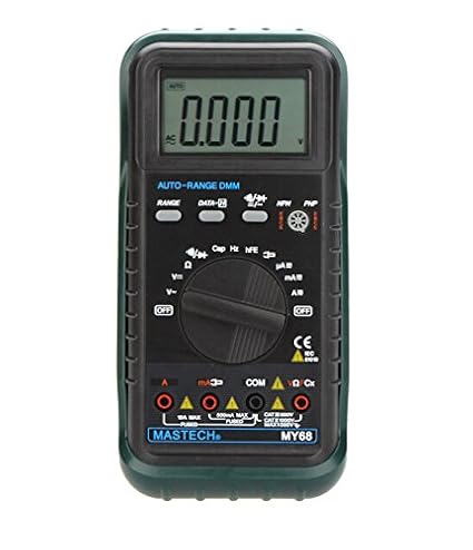 MY68 Handheld Auto Range Digital Multimeter DMM w/Capacitance Frequency & hFE Test