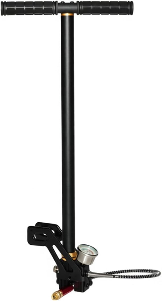 3ステージPCPハンドポンプ 4500PSI/30MPa 交換部品キット付き – 高圧エアポンプ PCPエアライフル、エアガン、HPAタンク、ペイントボール、ステンレススチールハンドエアポンプ、オイルウォーターフィルター付き