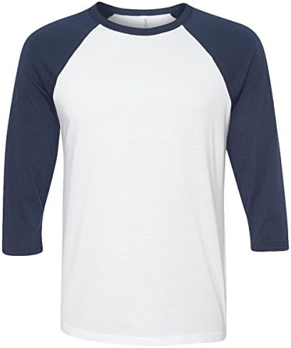 Unisex Three-Quarter Sleeve Baseball Tee - Black Marble/ Black