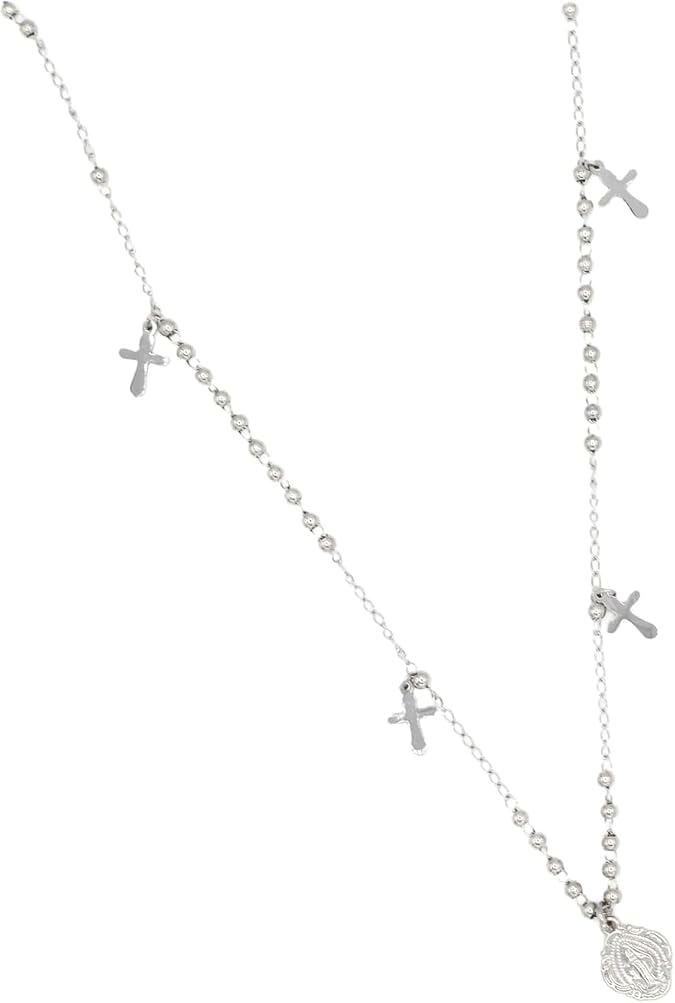 My Saint My Hero Behold Necklace Handcrafted Symbol of Faith & Love with Cross Charms and Mary Medal - Wear As a Reminder You Are Loved and Never Alone