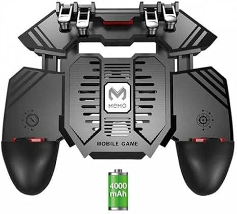 Polham 1200Mah Powerbankli Telefon Soğutuculu Fanlı Oyun Kolu, Pubg Ateş Tuşlu Soğutuculu Oyun Kolu