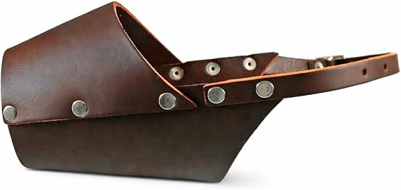 JorVet Leather Muzzle for Dog | Comfortable & Durable to Prevent Biting | Vet-Approved for Safety | Adjustable & Secure Fit | Extra Small | Brown