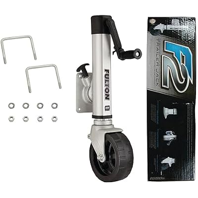 Fulton 1413040134 F2 F2 Wide Track Boat Trailer Jack, 1,600 lbs. Lift Capacity, Sidewind, Bolt-On Side Mount, 10 Inch Travel, Ergonomic Design