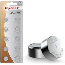 Tenergy 1.5 Volt Battery LR44, Button Cell LR44, ag13/LR44 Batteries Equivalent, Ideal for Watches, Laser Pointers, Small Toys, Portable Electronics, and More, 10 Count