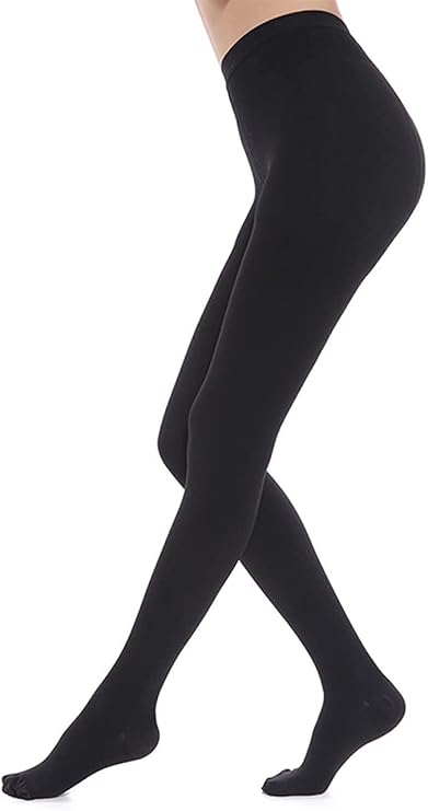 KISSLIFE Compression Pantyhose for Women 20-30 mmHg Support Hose Opaque Closed Toe Stockings High Waist Tights