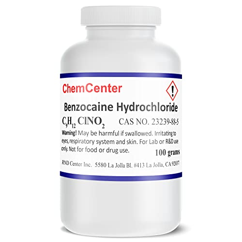 Benzocaine Hydrochloride HCl, High Purity, 100 Grams