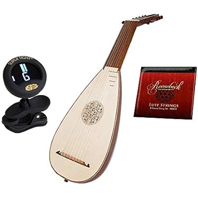 Includes: Roosebeck 8-Course Travel Lute  Roosebeck 8-Course Lute String Set  Snark Clip-On Chromatic Tuner For Guitar, Lute, Oud Dulcimer
