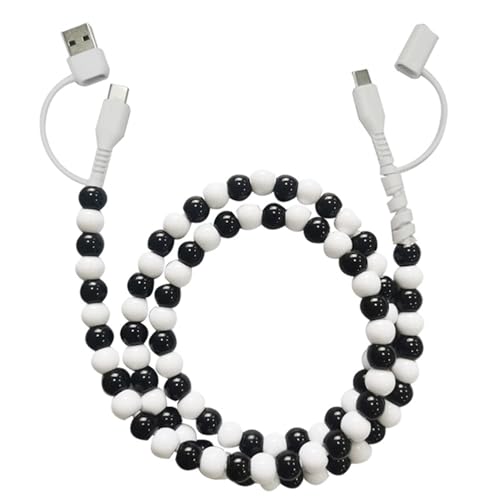 Beaded Charging Cords, 4 in 1 Beaded Charging Cable, Beaded Phone Charger for Multi-Device Use C