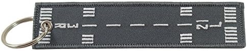 Luso Aviation Runway 21L-3R, Embroidered Key Chain