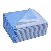 TIDI 359 Avalon Single-Use Medical Equipment Drape, Blue, 40" W x 90" L (Pack of 50) Disposable Stretcher Sheet Embossed 1-Ply Tissue Poly Back to Help Prevent Leak-Through Medical Supplies