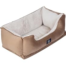 Serta Orthopedic Cuddler Dog Bed for Pets Desert Sand (X-Large)