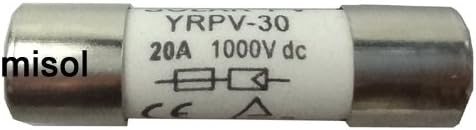MISOL 1 Unit of PV Solar Fuse 20A 1000VDC fusible 10x38 gPV