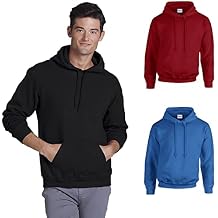 AquaGuard Mens Fleece Hooded Pullover Sweatshirt with Pockets, 2|4|6 Create Your Custom Multipack SET of 2 Multicolor