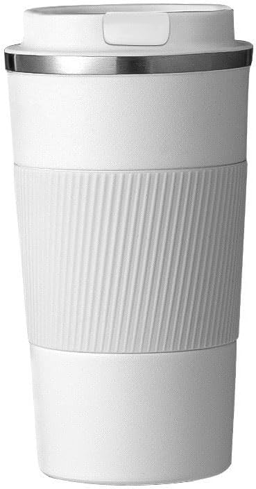 304 L Kilitli Çelik Mat Beyaz 510 ml Kahve Termos Mug cin405by