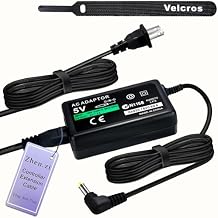 Charger for PSP, L-Shape AC Wall Adapter & 3.0FT Power Cord for Sony PSP 1000, Slim & Lite 2000/3000 Series, Replacement for PSP-1001, 2001, 3001, E1000 with 5V 2A Power Cord (1)