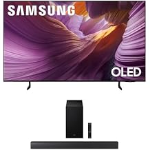 SAMSUNG QN55S85FAFXZA 55 Inch OLED HDR 4K Smart TV with a HW-B630F B-Series Soundbar 3.1 Ch and Subwoofer with Dolby Audio (2025)