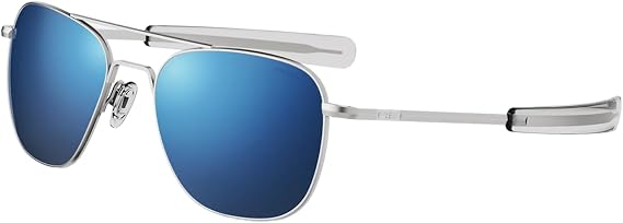 Randolph Eyewear Aviator Sunglasses for Men & Women Non-Polarized & Polarized Lenses, Matte Chrome UV Protection Sunglasses