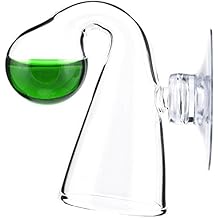 Glass CO2 Drop Checker CO2 Monitor Kit for Aquarium Tank Functional and Reliable Transparent Drop Checker, 4dkh/pH Reagent Solution and Suction Cup