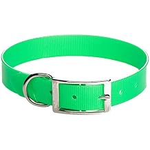 Mendota Pet Synthetic Collar - Made in The USA - Waterproof, Odor Resistant - Green, Standard, 1 in x 18 in