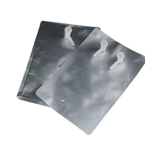 Gas Sampling Bags with Single/Double Valve, 30mL~500mL, PTFE Aluminum Foil Air Bag, Gas Collection and Storage Bag, Keep Gas Away from Light - 5Pcs (50ml, Single Valve)