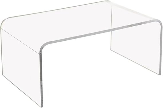 HYO&ZOY Acrylic Tea Table, Transparent Bay Window Table, End Table, Sofa Table, Coffee Table, Modern Minimalist Side Table For Living Room, Bedroom (Size : 50 * 30 * 30cm)