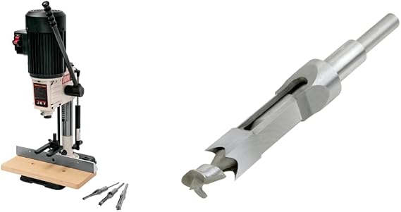 JET JBM-5 Benchtop Mortiser (708580) and Woodstock D2844 Mortising Chisel Set